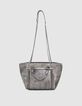 Women&rsquo;s quilted chevron METALLIC MEDIUM 1440 tote bag-3