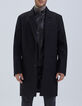 Men&rsquo;s black coat with leather facing-2