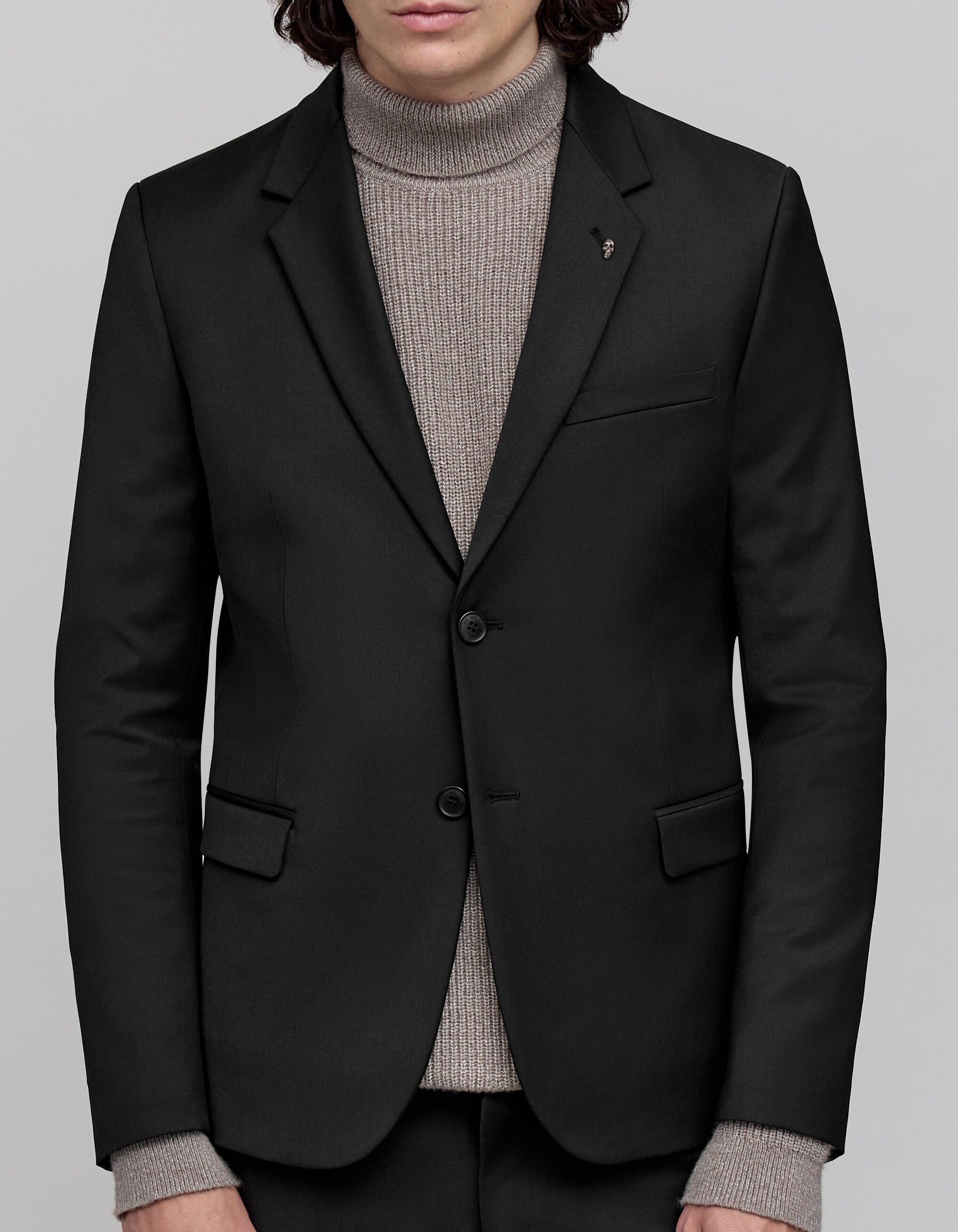 Men s black TRAVEL SUIT suit jacket IKKS