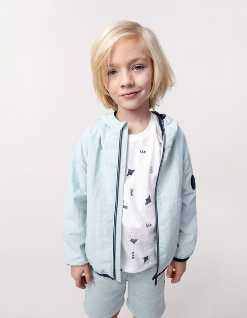 Water green recycled nylon windbreaker for boy - IKKS