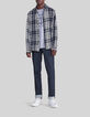 Surchemise REGULAR marine motif carreaux Homme-7