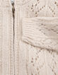 Strickjacke, Beige, Reißverschluss, Strick, Baby Mädchen-5