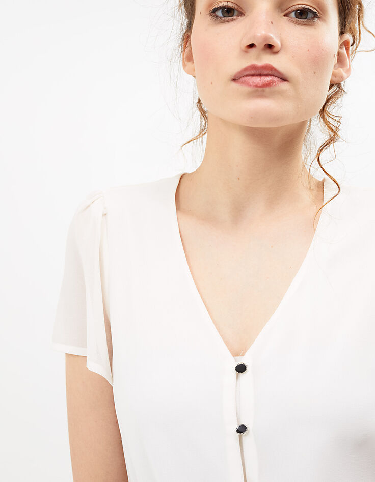 I.Code black playsuit with white top-4