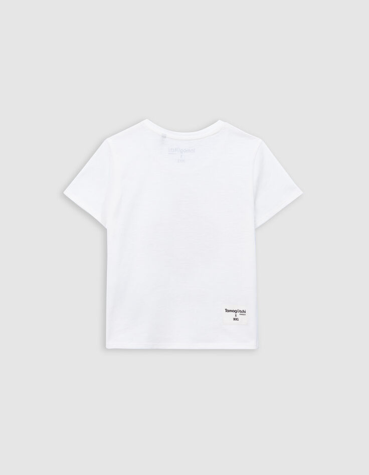 Weißes Mädchen-T-Shirt, Bio, Strass TAMAGOTCHI x IKKS-3