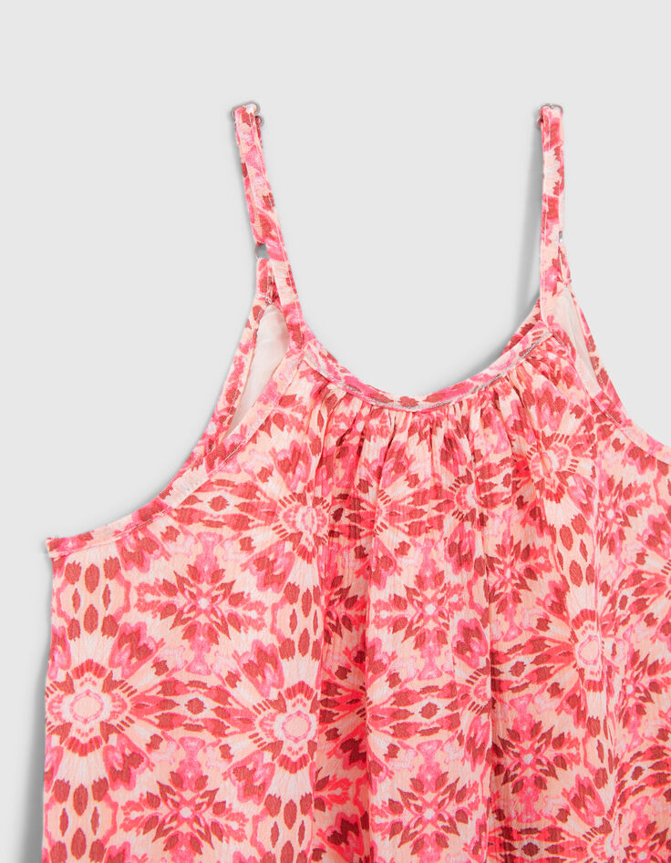 Top lencero rosa estampado étnico niña-2