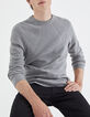 Pull gris chiné tricot 3D Homme-1