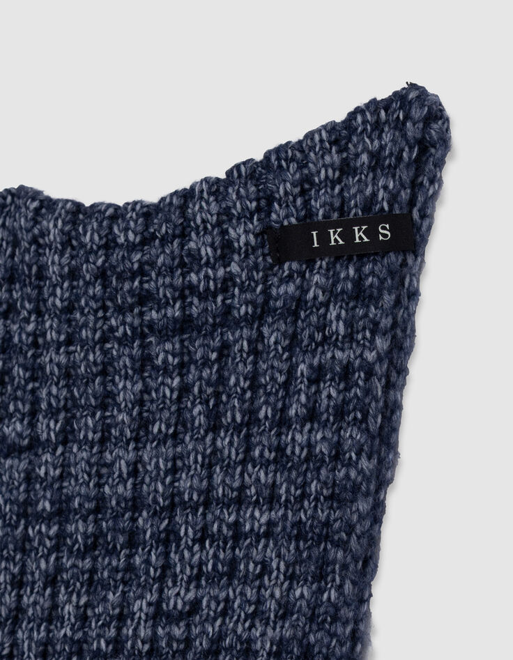 Snood azul punto acanalado hombre-3 Snood azul punto acanalado hombre-3
