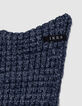 Snood azul punto acanalado hombre-3 Snood azul punto acanalado hombre-3