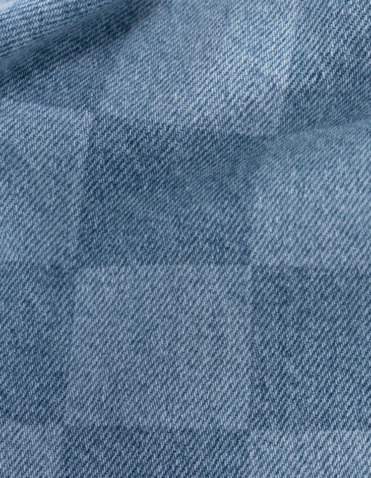 MOM blue jeans Waterless checkerboard pattern for girl-9
