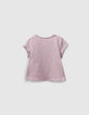 Lichtpaars T-shirt bio met glitter-lynx babymeisjes-3