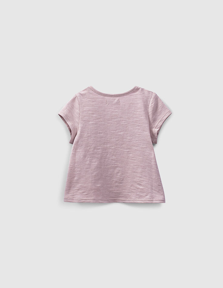Lichtpaars T-shirt bio met glitter-lynx babymeisjes-3 Lichtpaars T-shirt bio met glitter-lynx babymeisjes-3