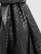 Grijze sjaal jacquard metallic pythonmotief Dames-2