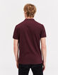 Polo bordeaux bi matière IKKS BETTER Homme-3