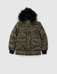 Kaki cartografie-camouflage pufferjas jongens-1