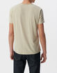 L&lsquo;Essentiel Herren-T-Shirt beige Bio-Baumwolle V-Kragen-3