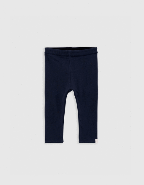 Baby girls' black and navy reversible leggings Baby girls' black and navy reversible leggings - IKKS