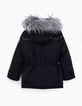 Parka 3 en 1 noire avec doudoune imprimé léopard fille-7