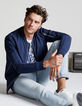 Teddy indigo à poches zippées Homme-1