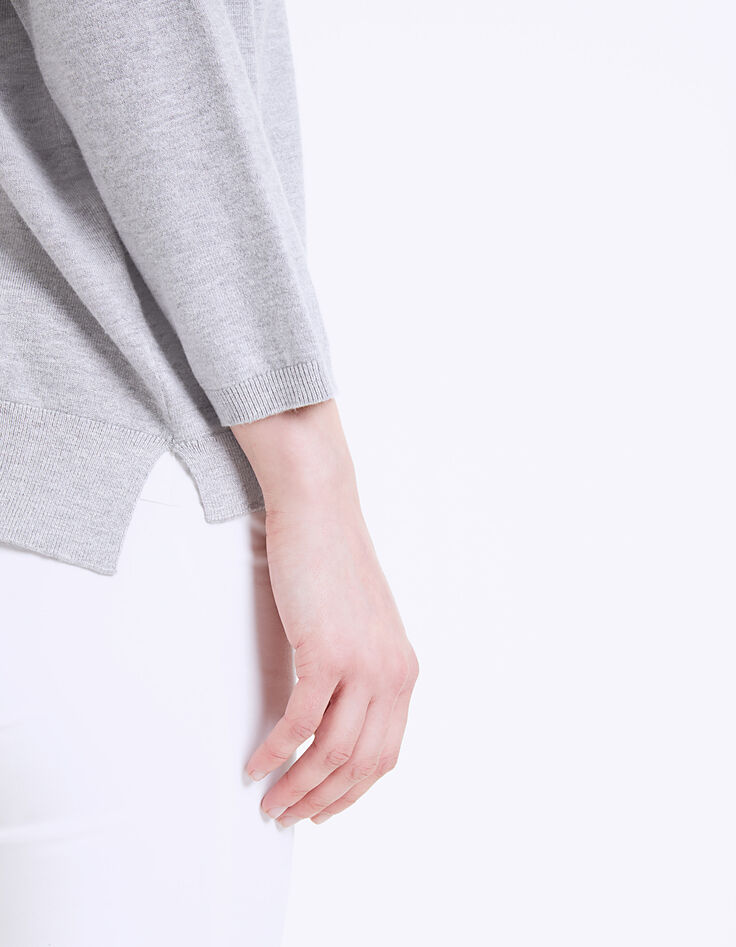 Damestrui V-hals voornamelijk viscose sieraaddetails-5