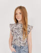 Girls&rsquo; ecru paisley print Ecovero&reg; blouse-6