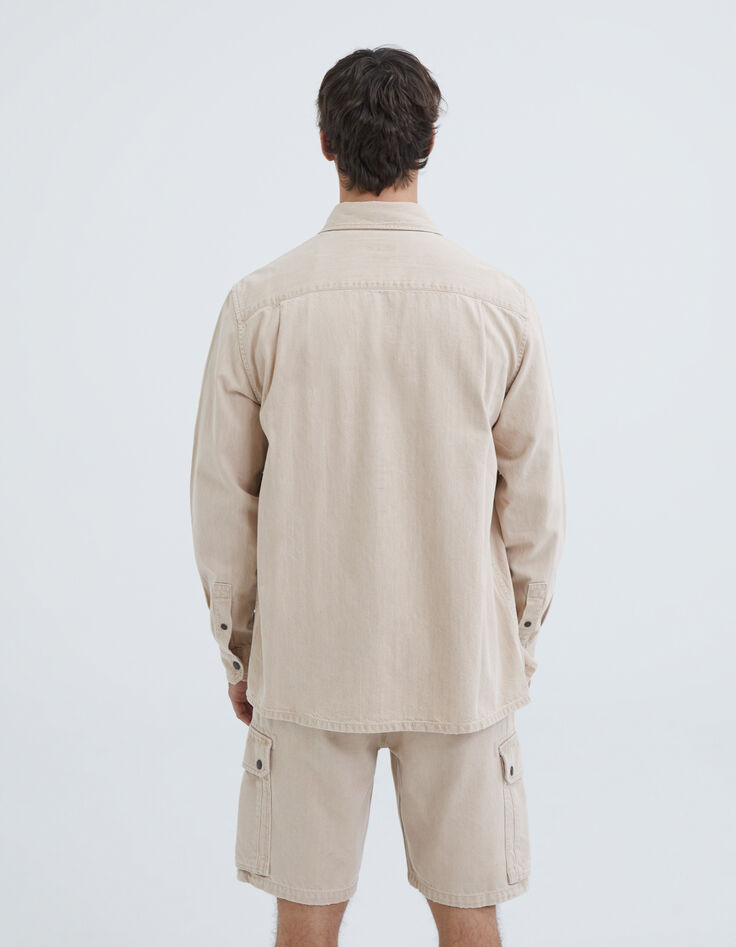 Camisa Terra® Denim caqui claro hombre-3