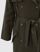 Women's khaki Lyocell® hooded trench coat-4