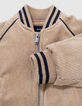 Boys’ beige corduroy varsity-style jacket-2