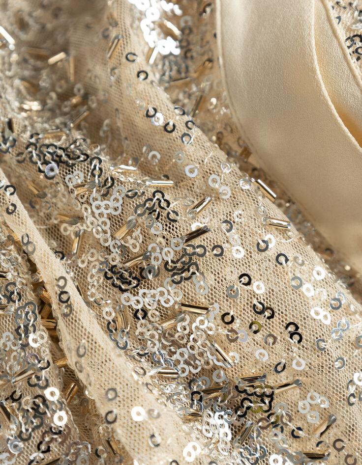 Women’s gold bead and sequin-embroidered shirt-7