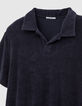 Polo marine en &eacute;ponge Homme-7