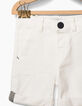 Witte bermuda met omslag voor babyjongens -3