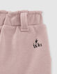 Jogging rose poudré à ceinture imprimée bébé fille-6