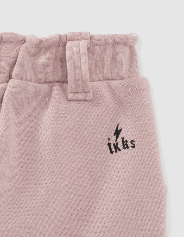 Jogging rose poudré à ceinture imprimée bébé fille - IKKS
