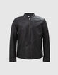 Men's black leather jacket-6