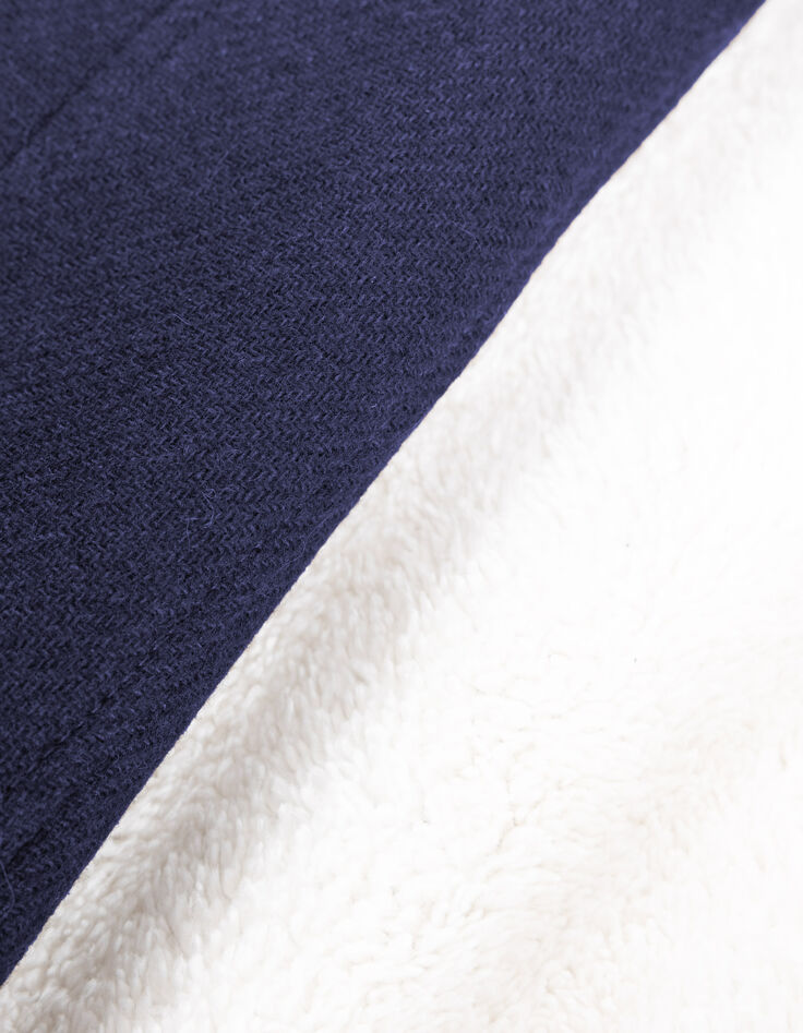 Manteau court marine lainage fourr&eacute; I.Code-9