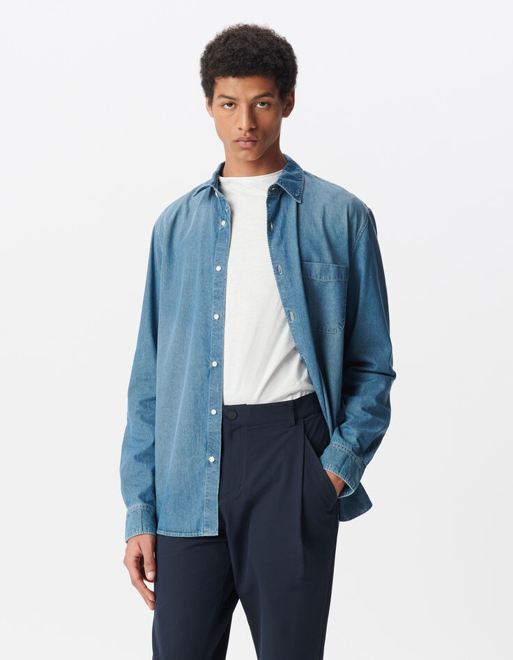 Overhemd in WATERLESS jeans-2