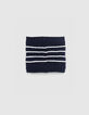 Boy's navy knitted furry snood-3