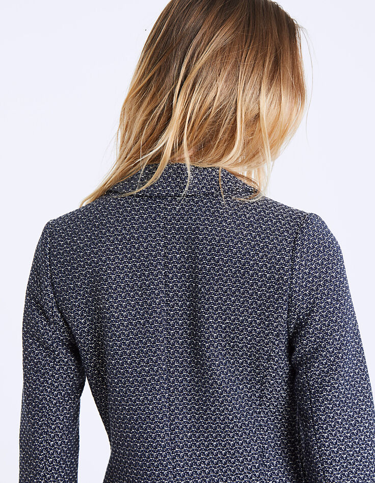 Manteau mi-long en tweed pour femme-5