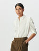 Camisa blanca cortes laterales mujer-4
