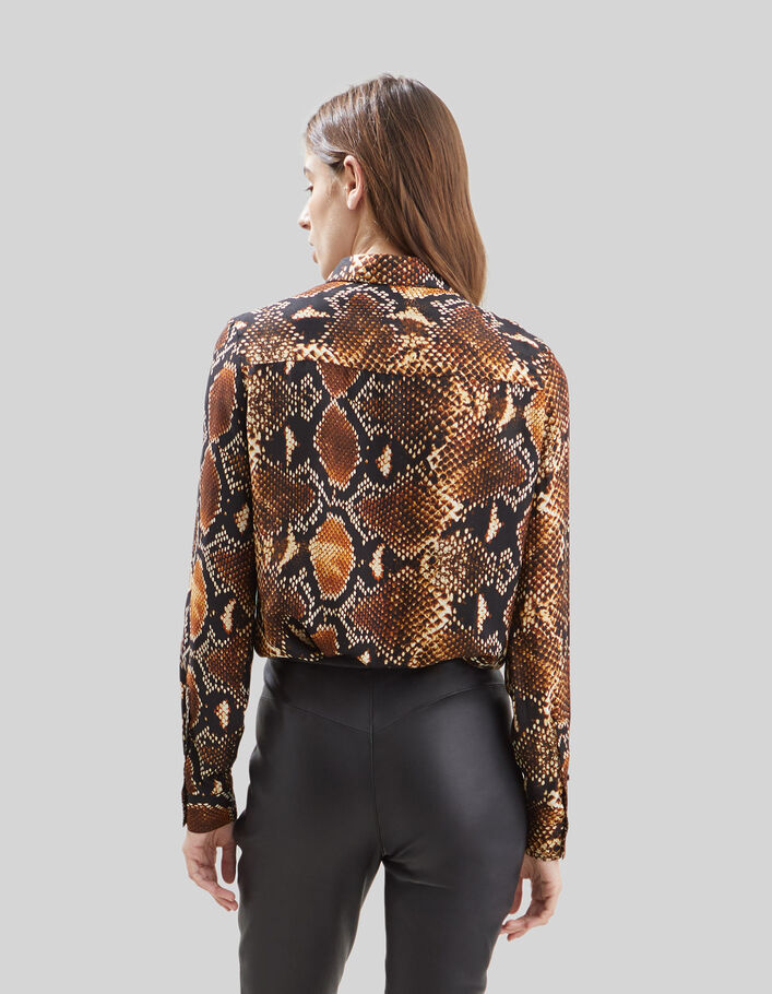Pure Edition-Mahonie overhemd python rock-print Dames - IKKS