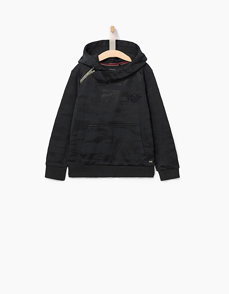 Boys’ grey camouflage hooded sweatshirt-1 Boys’ grey camouflage hooded sweatshirt-1