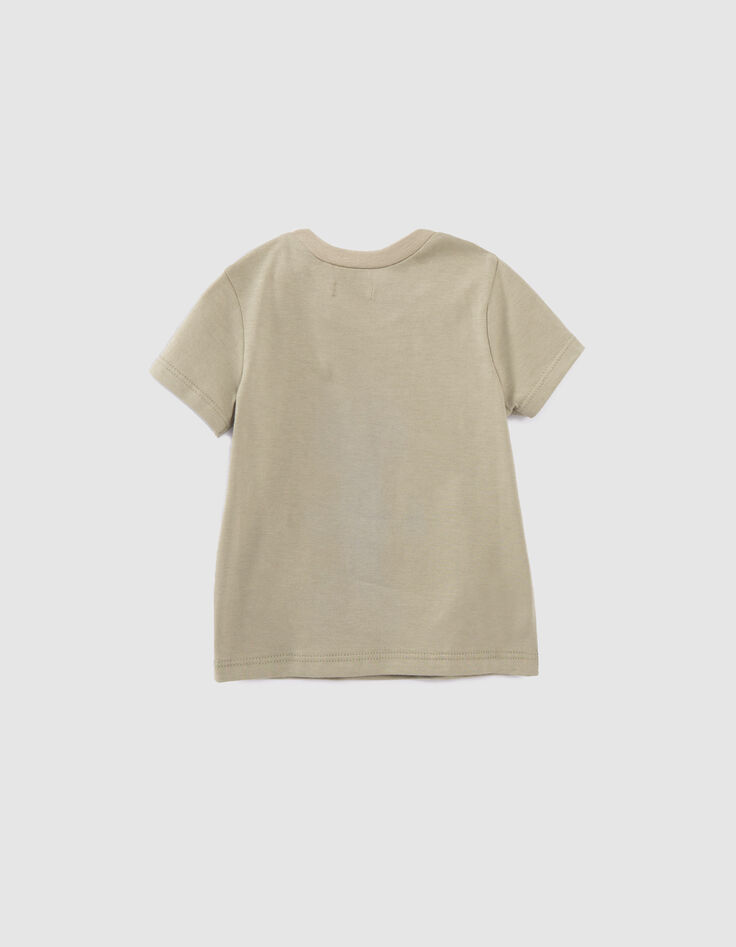 Baby boys’ khaki lion image T-shirt-3 Baby boys’ khaki lion image T-shirt-3