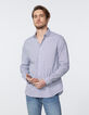 Blauw SLIM overhemd Albini® retromotief heren-2