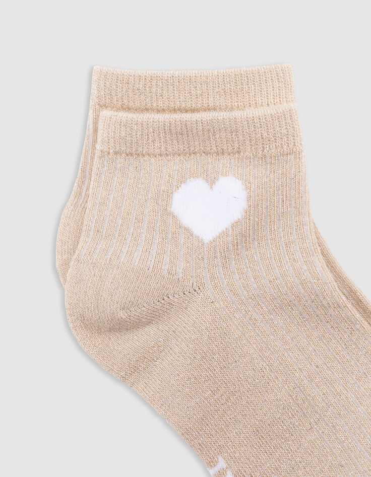 Chaussettes écrues, vert d'eau, dorées fille-6