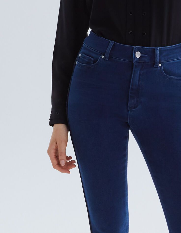 Women’s blue Cosy Fleece 7/8 slim jeans-4