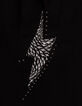 Girls’ black graphic print mixed-fabric vest top-4
