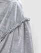 Silberfarbene Mädchen-Windjacke, Recycling, Fantasie-Motiv-5