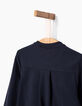 Cárdigan navy con cremallera y encaje niña-5