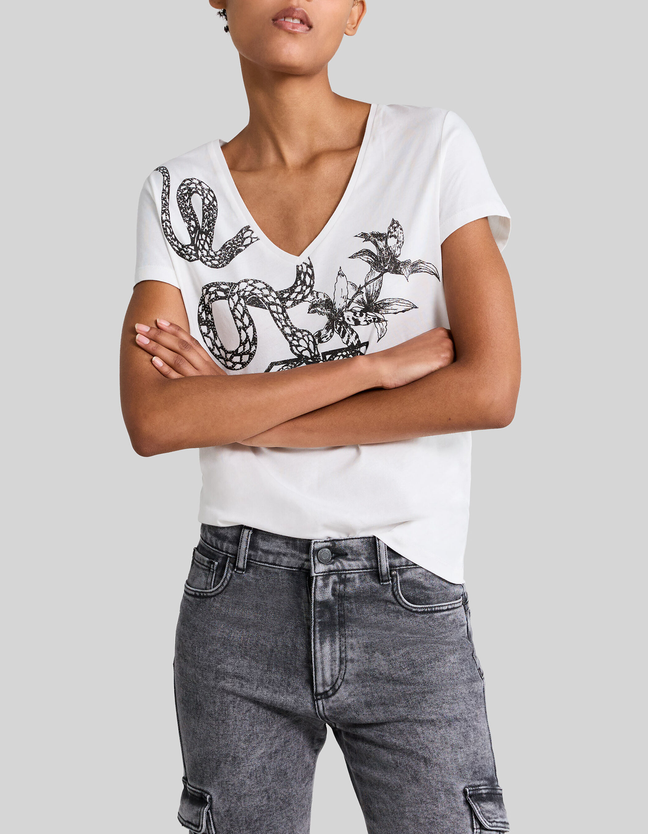 Slangenprint shirt dames best sale