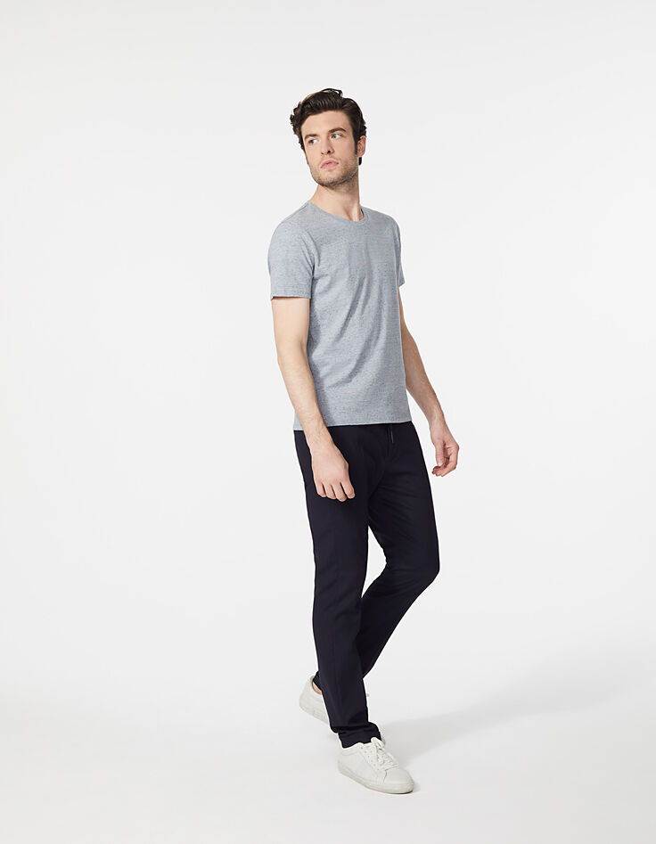 Men's grey blue marl T-shirt-6 Men's grey blue marl T-shirt-6