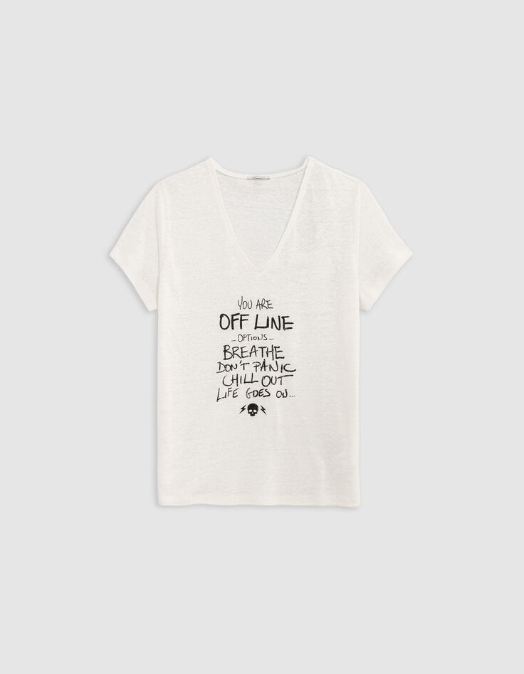 Women's off-white skull and crossbones tee-shirt-7